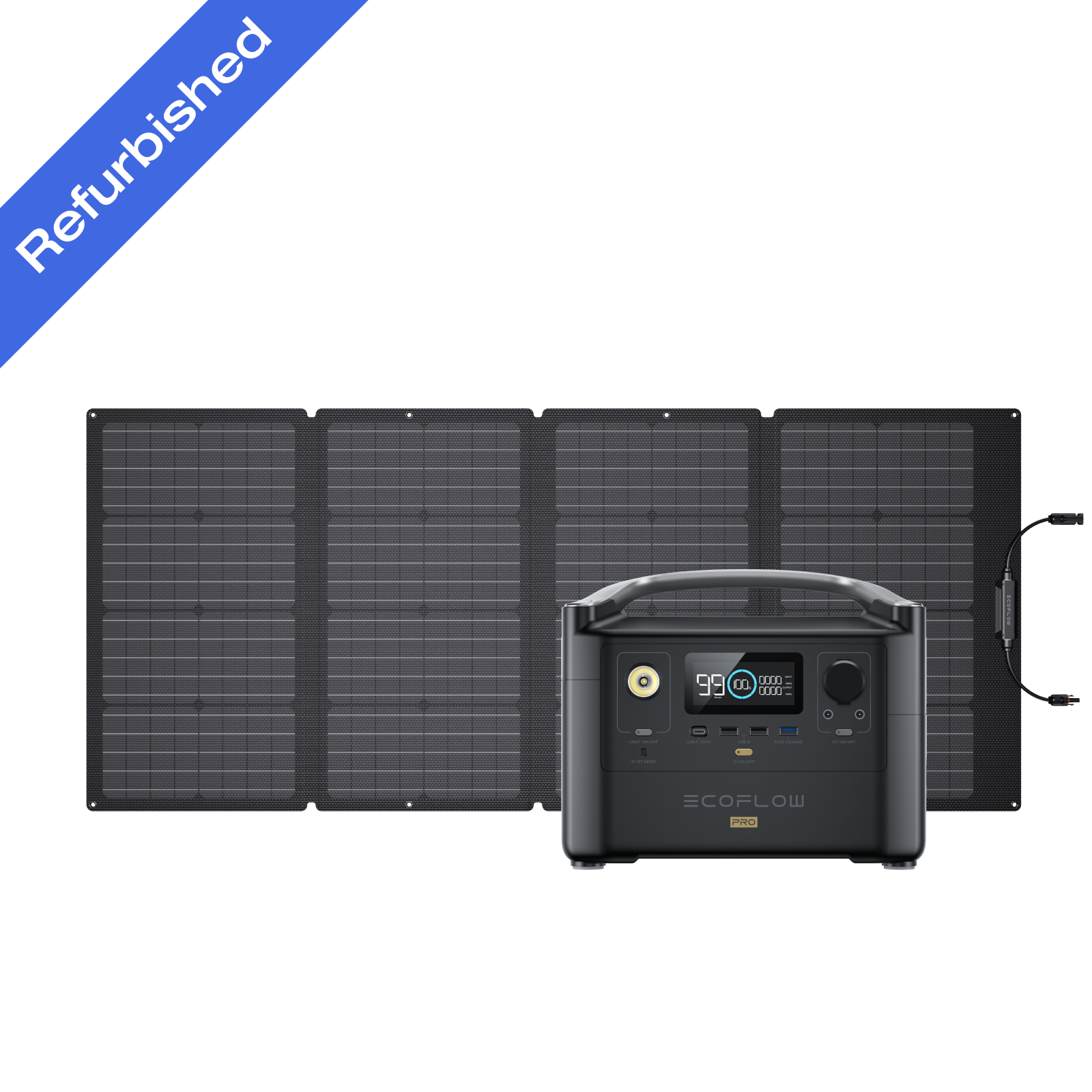 EcoFlow Solar Generator RIVER Pro 720Wh + 160W Solar Panel Certified Refurbished