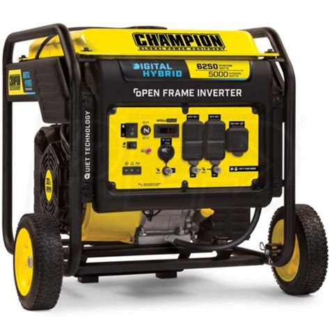 Champion 100519 - 5000 Watt Digital Hybrid Open-Frame Inverter Generator w/ Quiet Technology