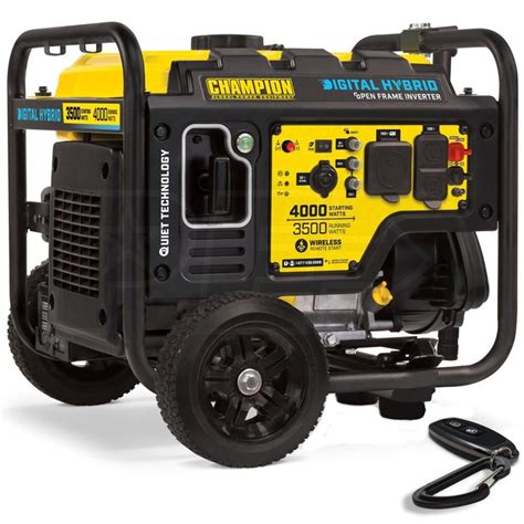 Champion 100520 - 7000 Watt Digital Hybrid Open-Frame Electric Start Inverter Generator w/ Quiet Technology