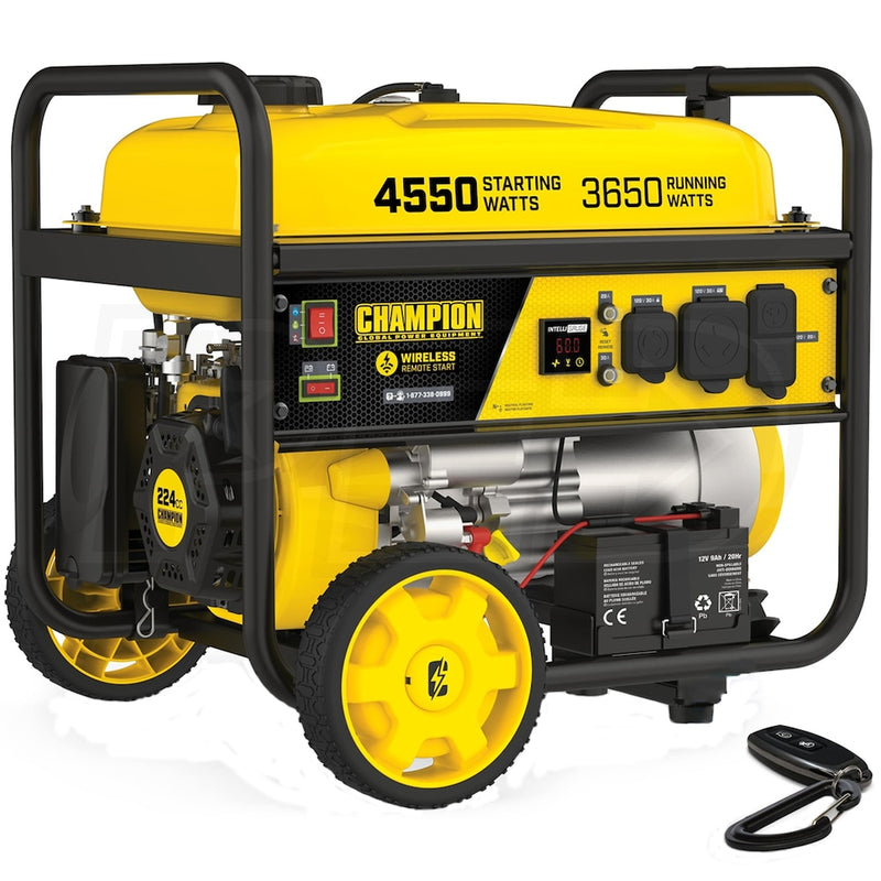 Champion 200971 - 3650 Watt Electric Start Portable Generator w/ RV Outlet & Wireless Remote