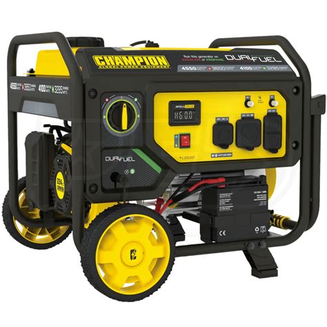 Champion 200973 - 3650 Watt Electric Start Dual Fuel Portable Generator w/ RV Outlet