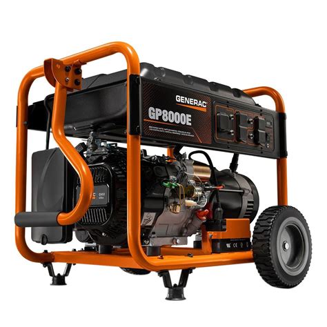 Generac GP8000E - 8000 Watt Electric Start Portable Generator