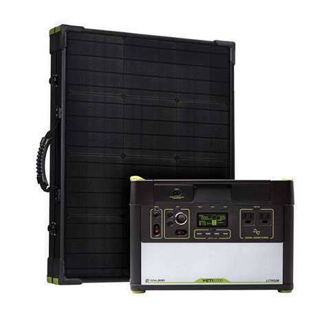 Goal Zero YETI® 1000X Lithium Solar Generator Portable Power Station w/ Wi-Fi & Boulder™ 100 Briefcase Solar Panel