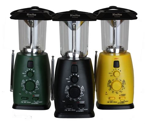 Kaito KA249W Multi-functional 4-way Powered LED Camping Lantern with AM/FM NOAA Weather Radio & Cell Phone Charger (Green)