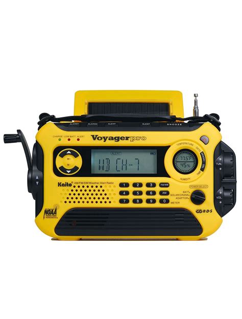 Kaito Voyager Pro KA600 Digital Solar Dynamo,Wind Up,Dynamo Cranking AM/FM/LW/SW & NOAA Weather Emergency Radio with Flashlight, Reading Lamp Alert,Smart Phone Charger & RDS and Real-Time Alert, with AC Adapter, Black