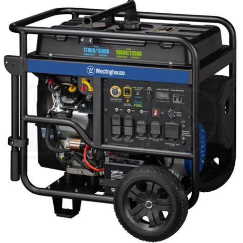 Westinghouse 12,000 Watt Electric Start Dual Fuel Portable Generator w/ GFCI Protection & Wireless Remote Start