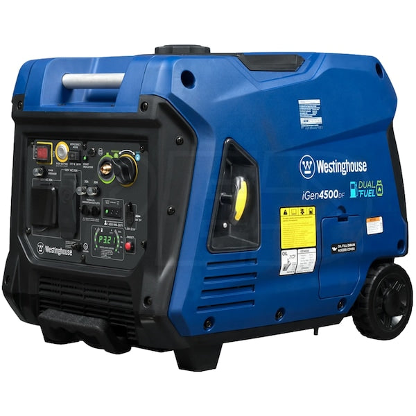 Westinghouse iGen4500DF - 3,700 Watt Electric Start Dual Fuel Portable Inverter Generator w/ Wireless Remote Start